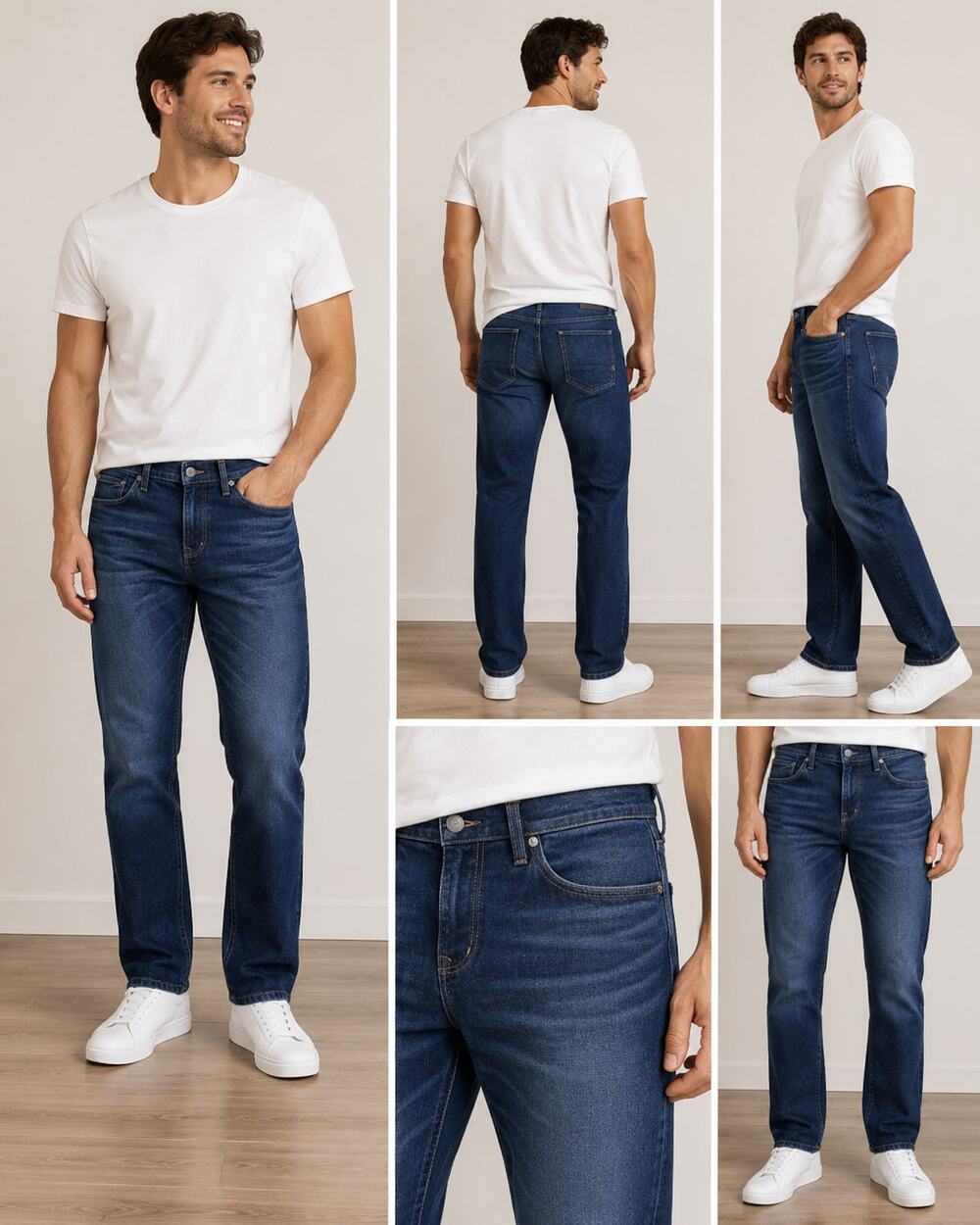 Silver Jeans Kenaston Mens 32x32 Straight Leg Dark Wash Denim Blue Jeans